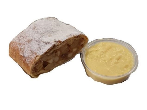 Apfelstrudel met saus