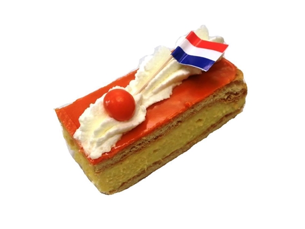 Oranje geleroom tompouce